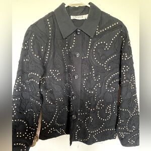 Anage Black Studded Blazer